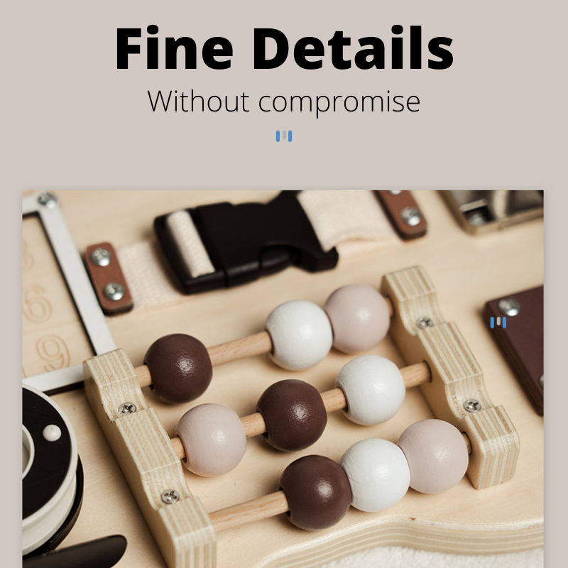 Bear Shape Baby Early Education Busy Board Wooden Toy Montessori Toy Baby Sensory Activity Board