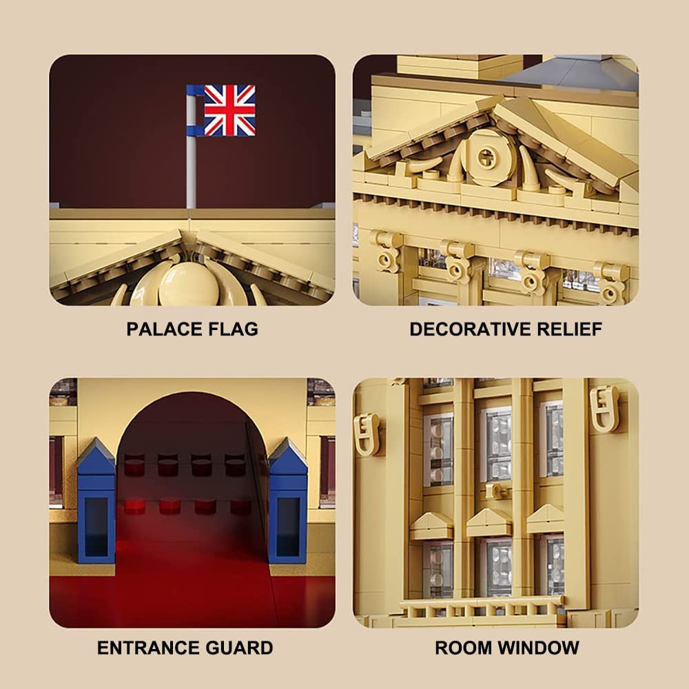 CaDA C61501W 5604PCS Buckingham Palace Large Modular Castle MOC Building Blocks Toy Set