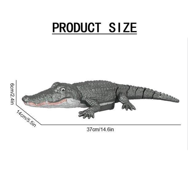 2.4G RC Crocodile Electric RC Boat Gag Funny Toy High-speed Waterproof Remote Control Watercraft Toy for Summer Water Fun