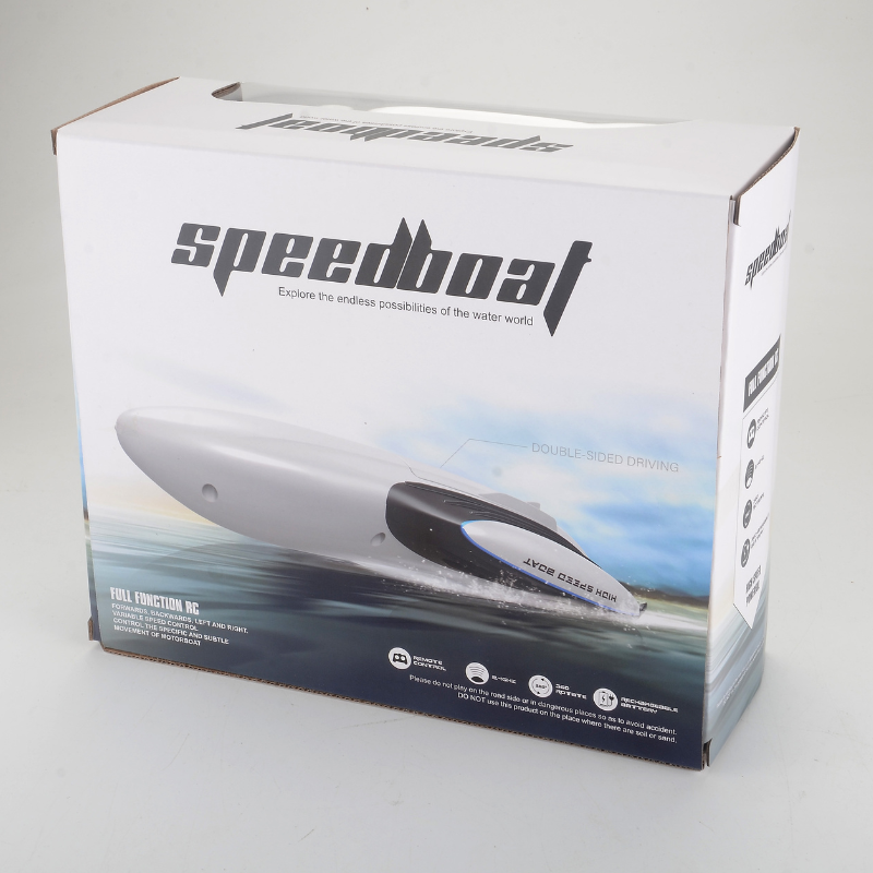 2.4GHz Remote Control Boat with Innovative Hull Double-Sided Driving Design with LED Light for Pools and Lakes Adults and Kids Toy Gift