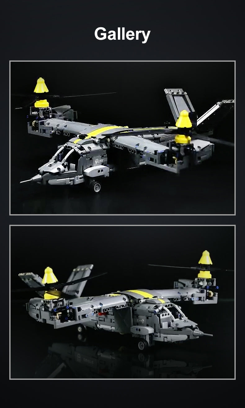 CaDA 1436 PCS Bell V-280 Valor Tiltrotor Aircraft Building Blocks Bricks