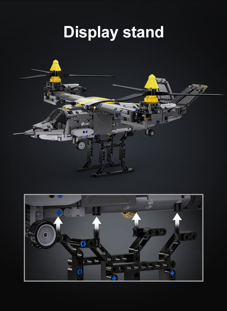 CaDA 1436 PCS Bell V-280 Valor Tiltrotor Aircraft Building Blocks Bricks