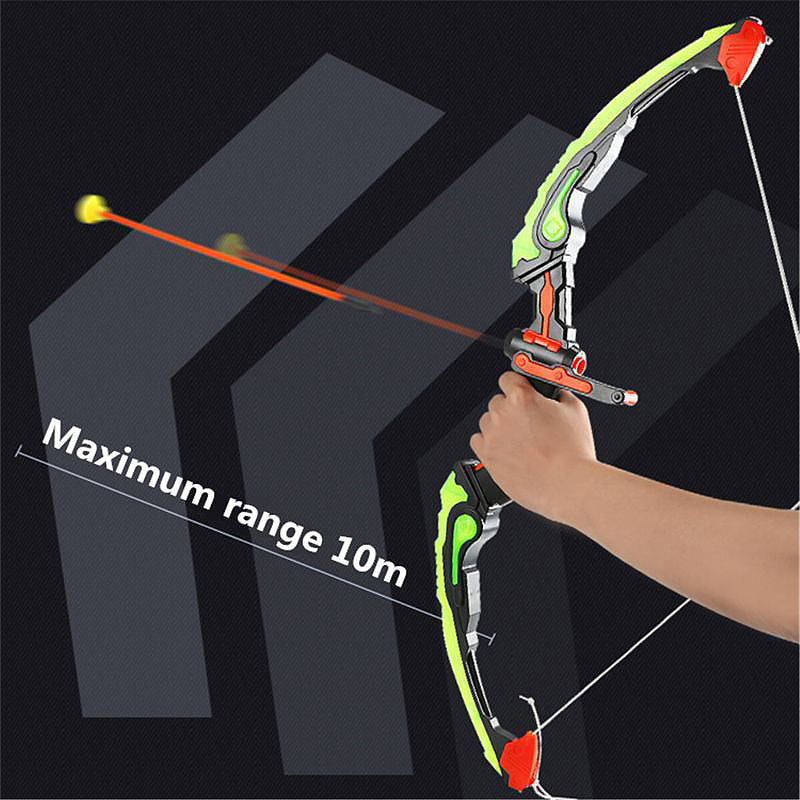 Fonderland Green Light Up Bow with 3 Suction Cup Arrows Kids Archery Toys Set for Gift