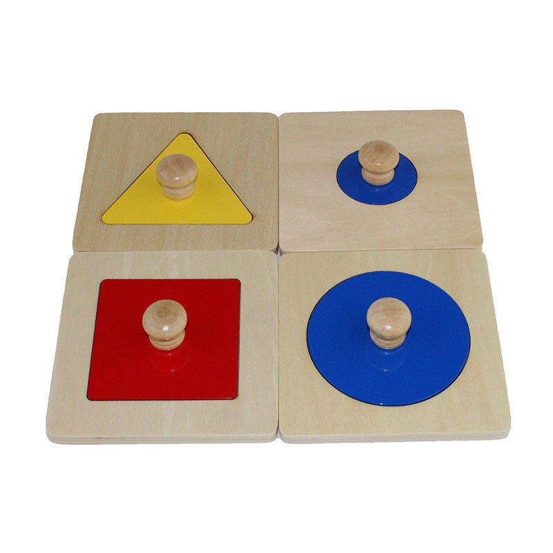 Montessori Shape Matching Board Wooden Puzzle Learning Educational Toy For Kids