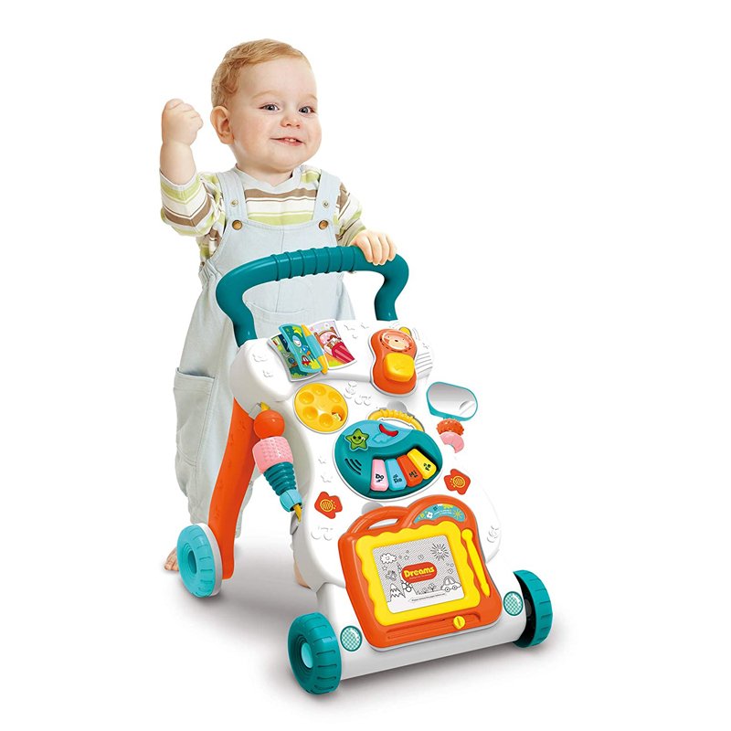 Musical Baby Push Walker Multi-functional Steps Assistant Toddler Learning Activity