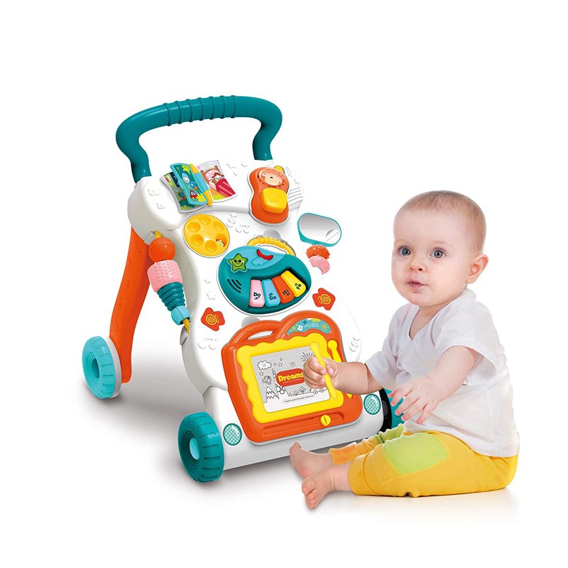 Musical Baby Push Walker Multi-functional Steps Assistant Toddler Learning Activity