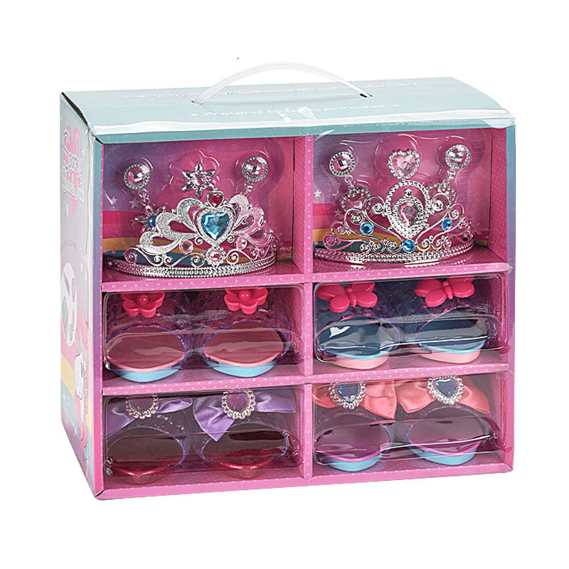 Girls Play Set Princess Toys Dress Up High Heels and Headband Role Play Collection Fashion Princess Toy