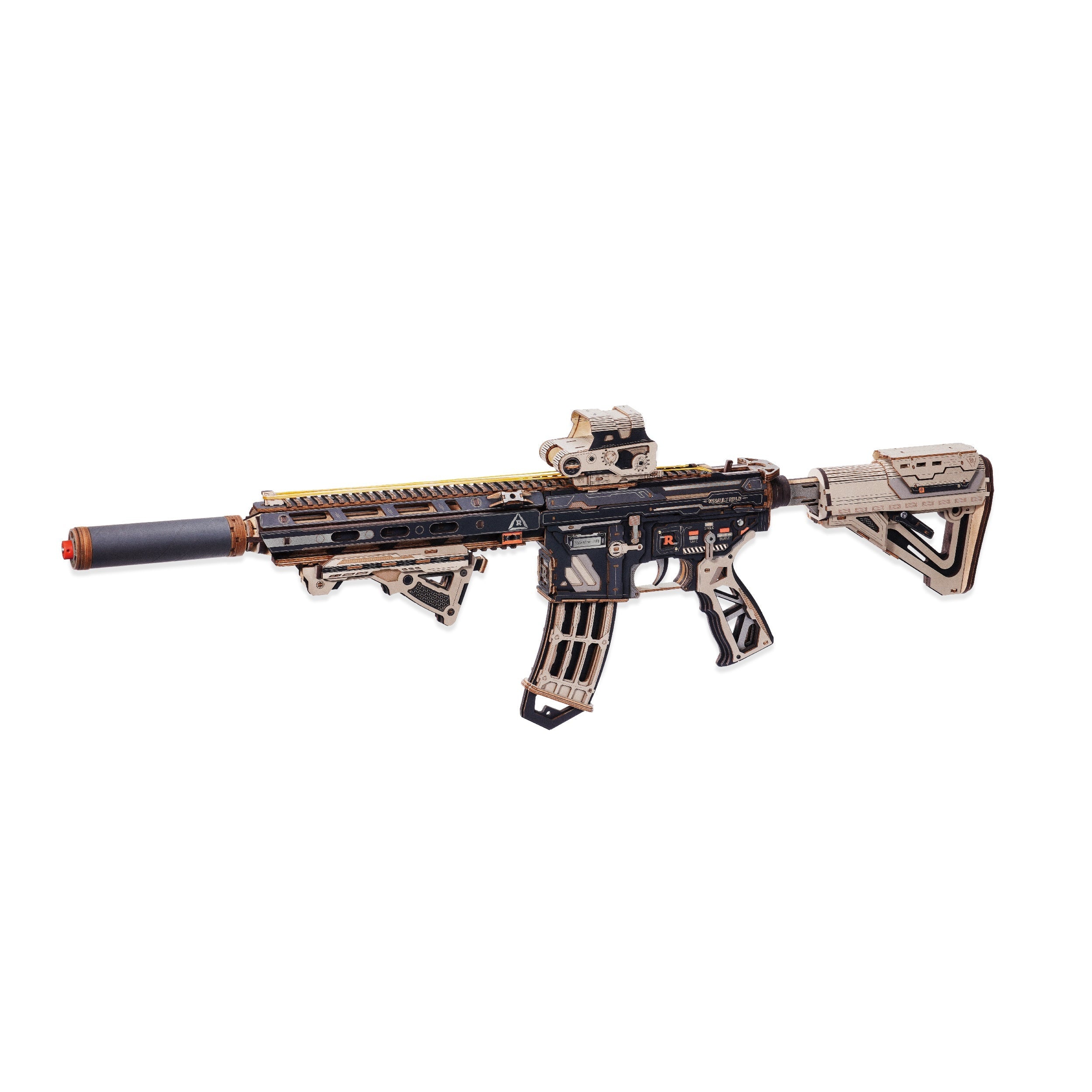 ROKR M416 Carbine LQB02 — completed model DIY kit display