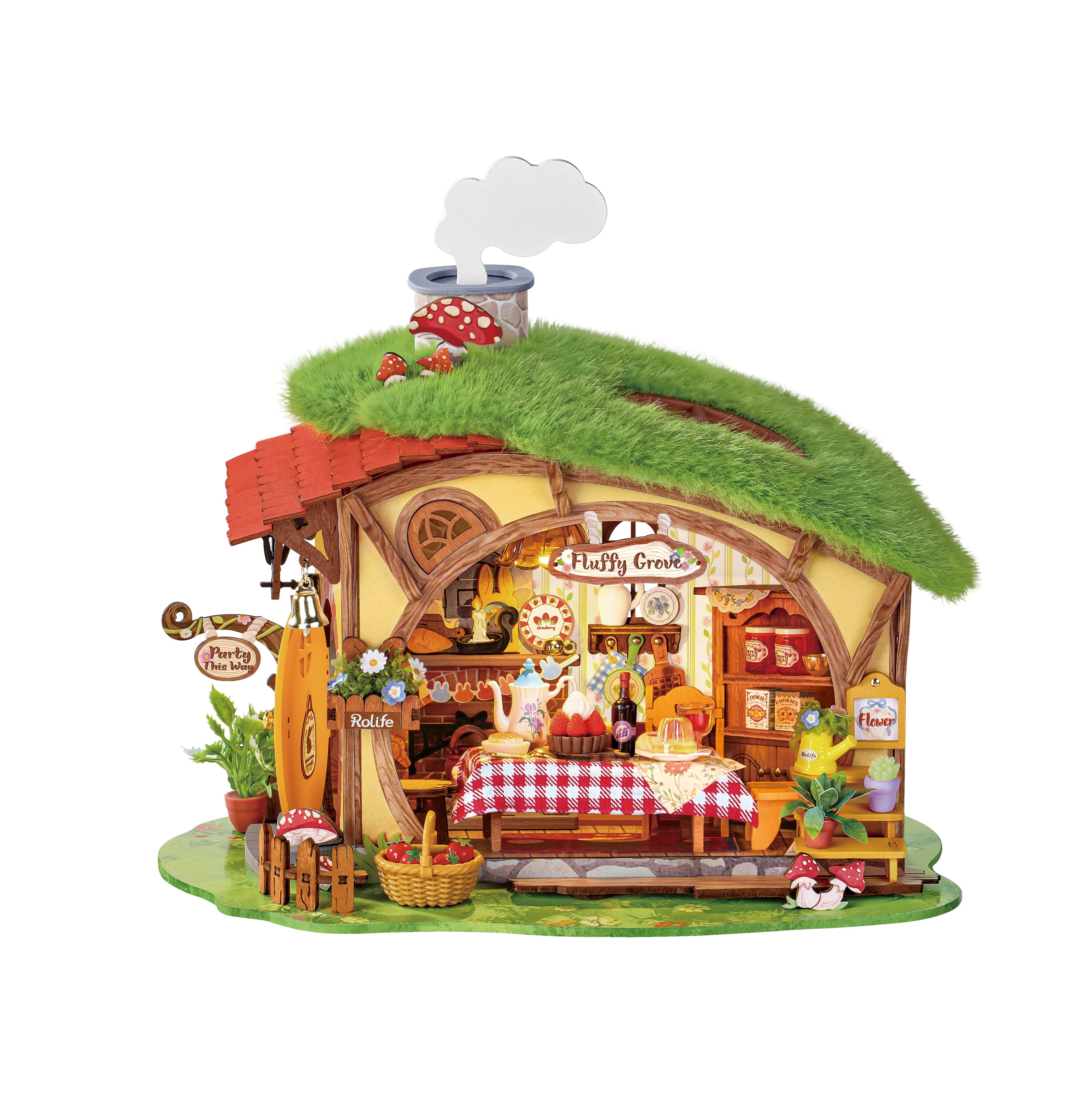 Rolife Fluffy Grove DG184 — completed model DIY kit display