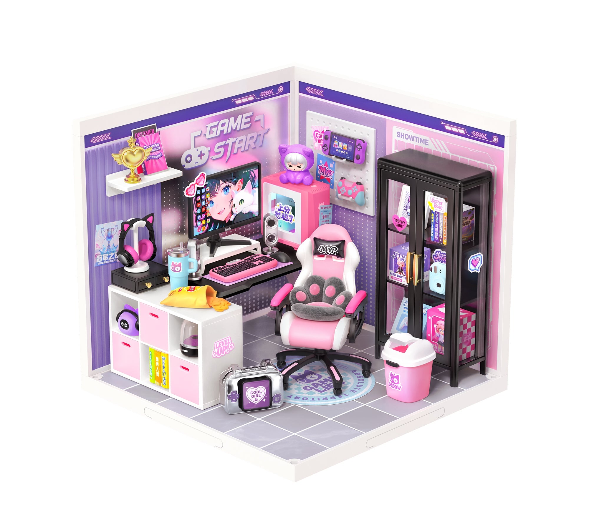 Rolife Gamer Queen DW031 — completed model DIY kit display