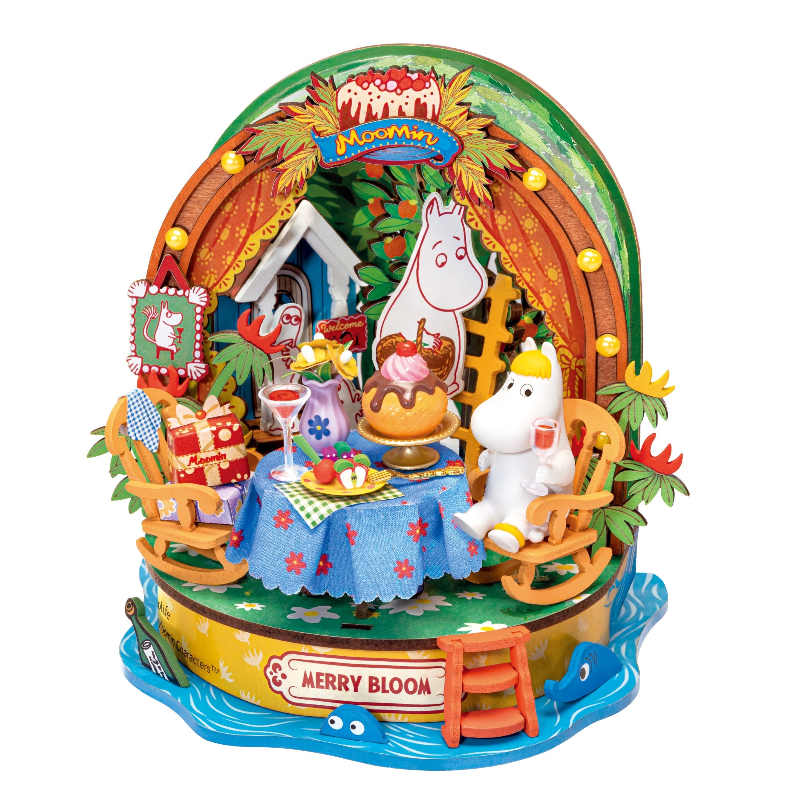 Rolife Rolife Snorkmaiden's Garden Party DA011 — completed model DIY kit display