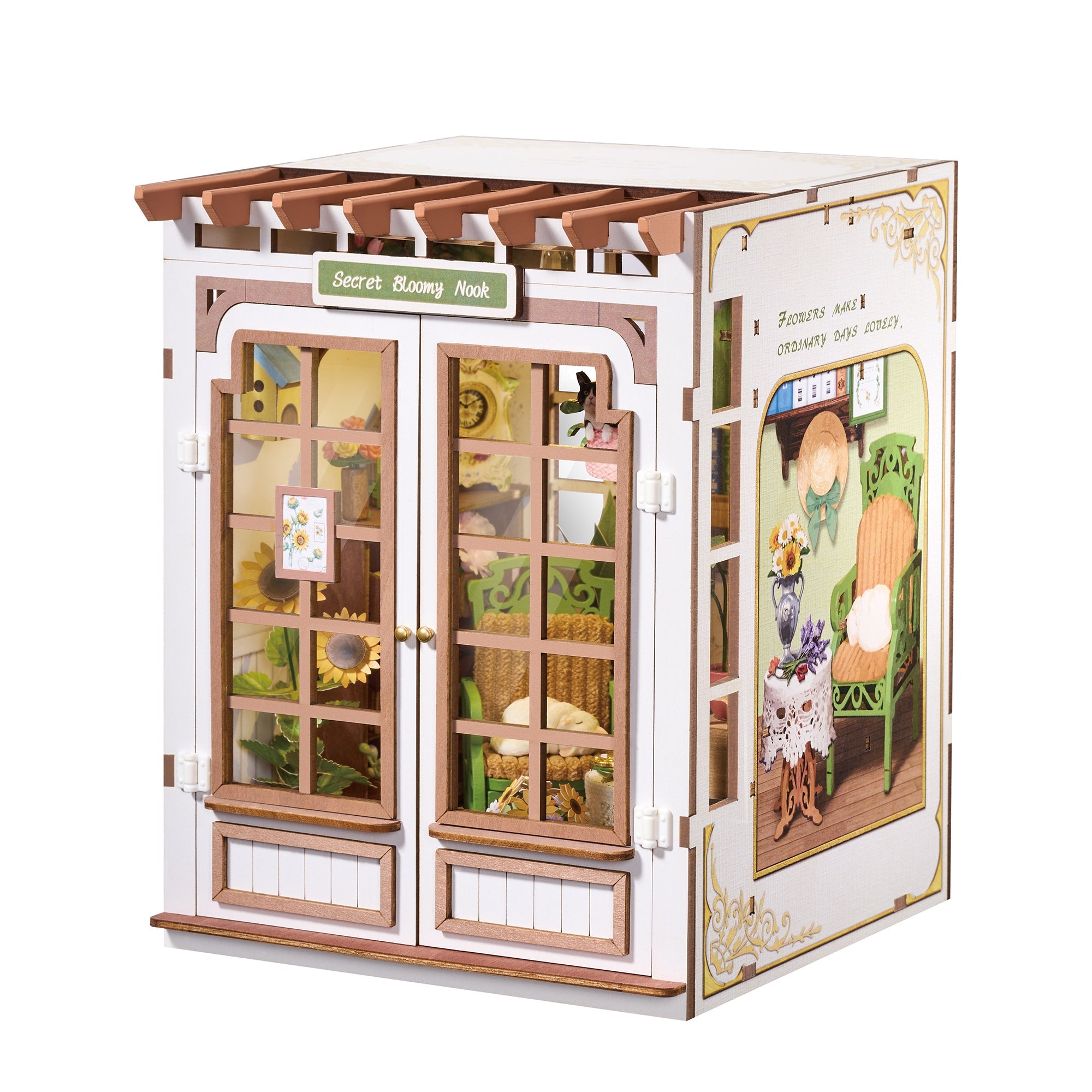 Rolife Secret Bloomy Nook TGE04 — completed model DIY kit display