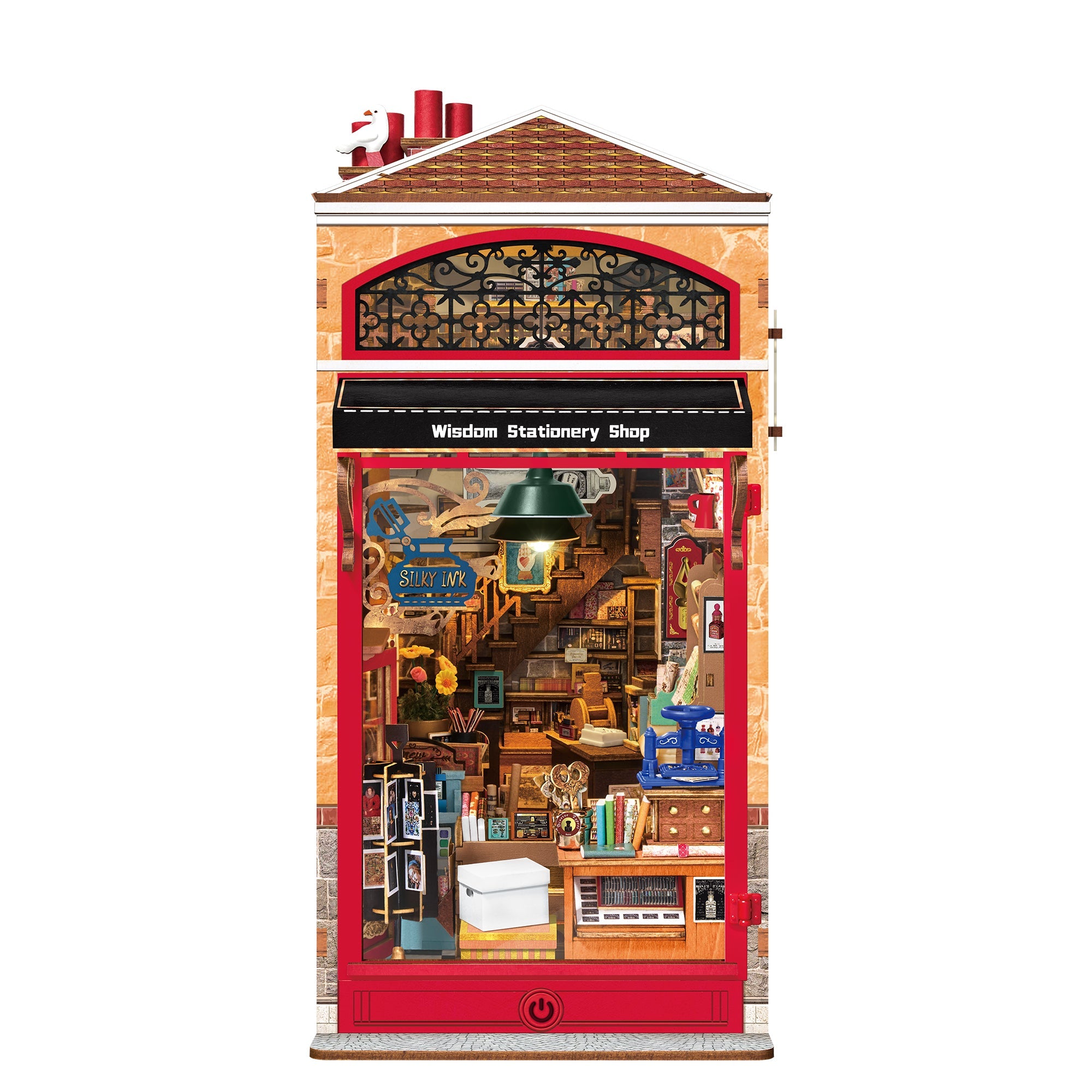 Rolife Wisdom Stationery Shop TGB19 — completed model DIY kit display
