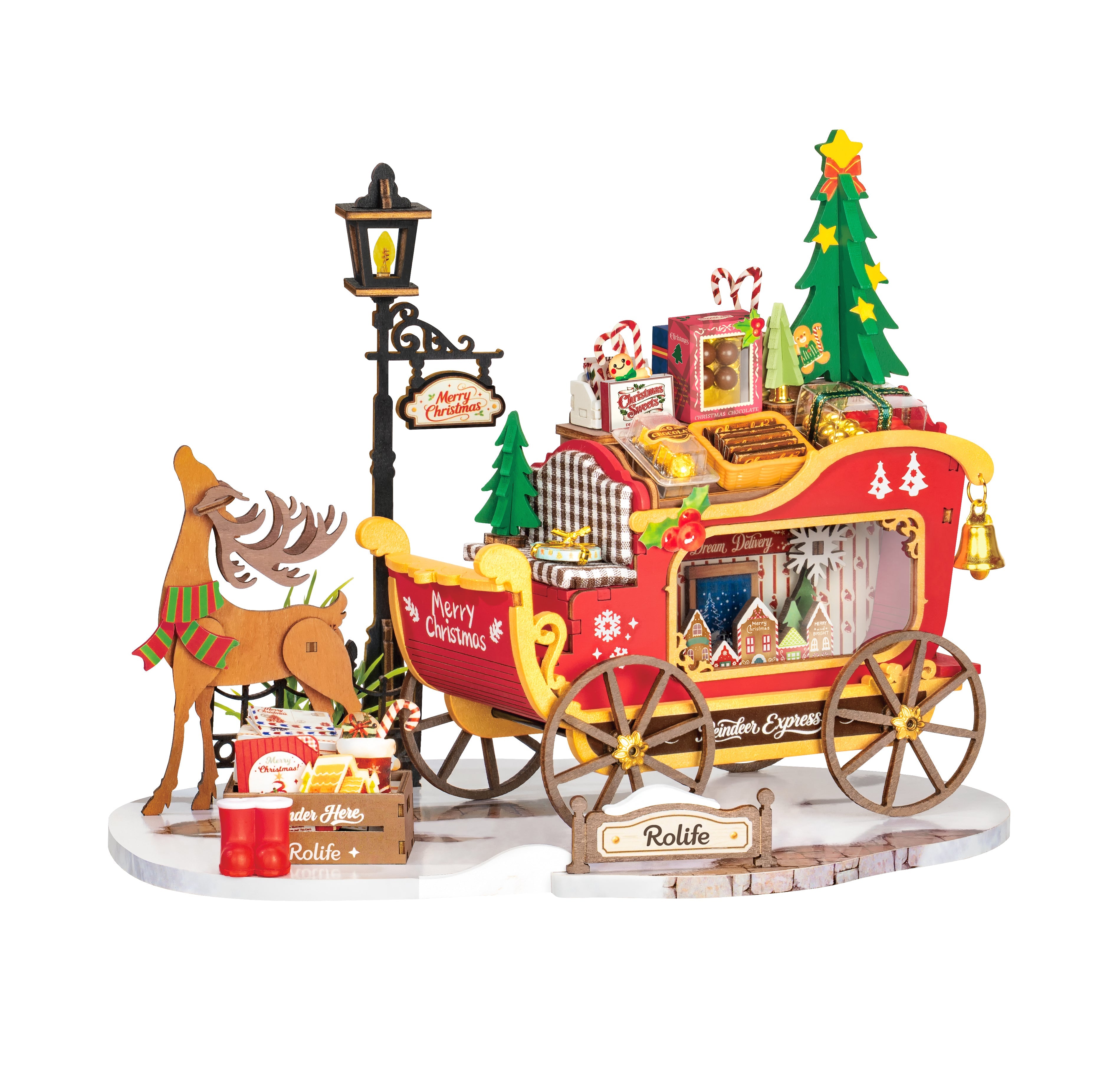 Rolife Reindeer Express DS059 — alternate product view DIY kit display