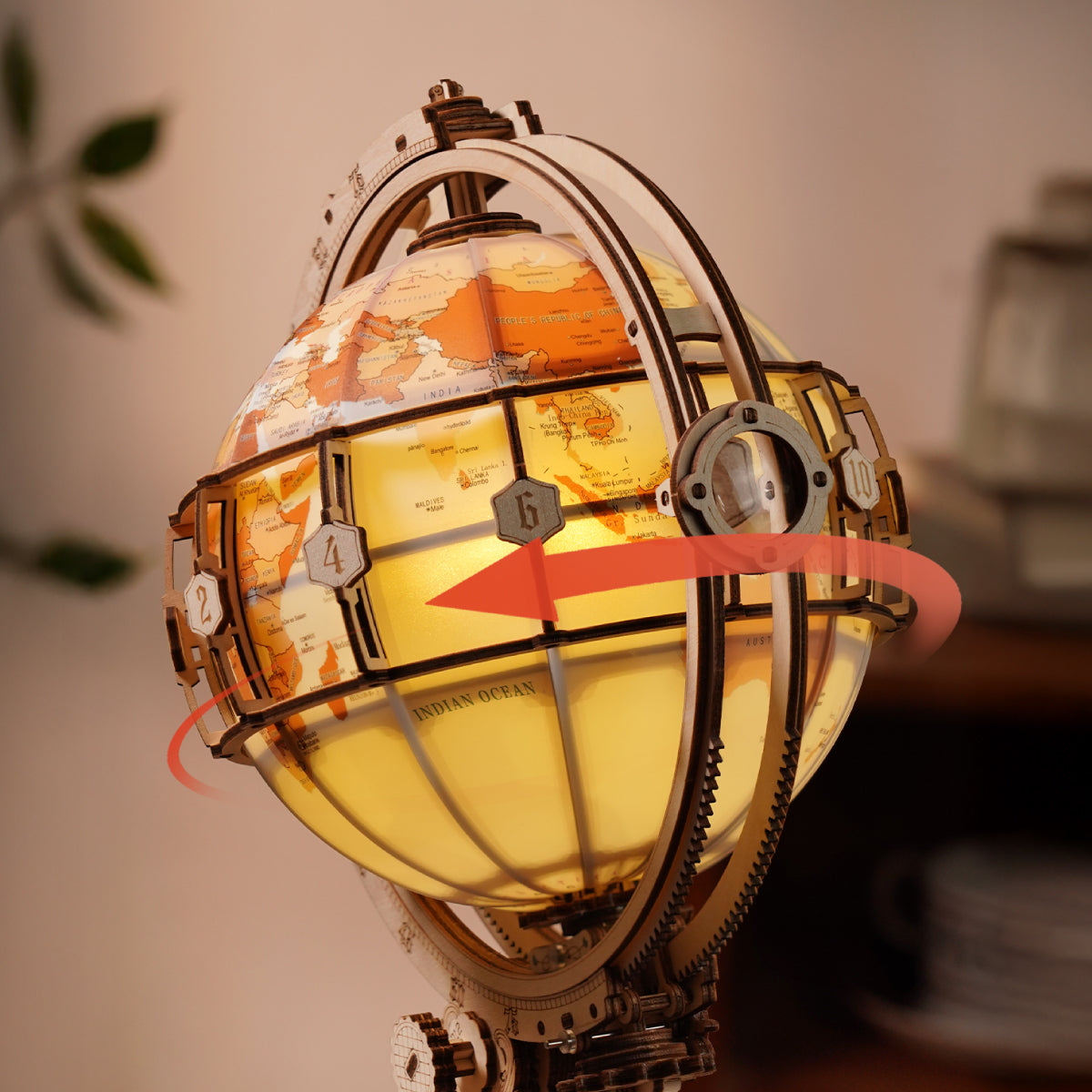 ROKR ST003D Electric Version globe displayed on a desk