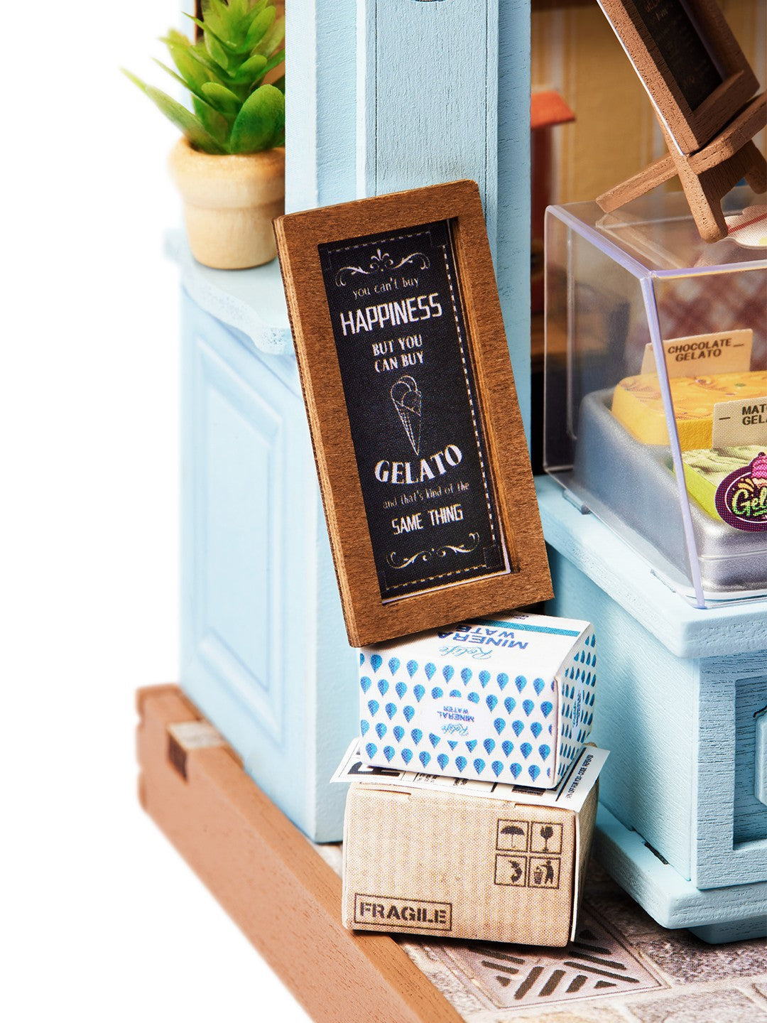 Rolife Gelato Stall DS052 — display setting, view 3 DIY kit display