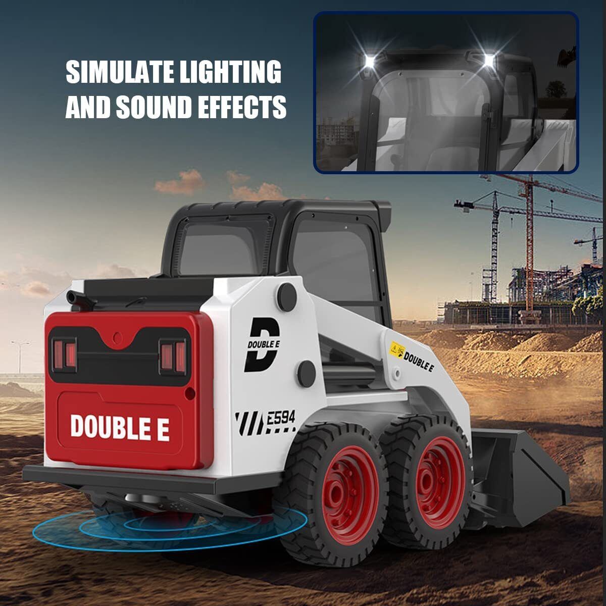 Double E E594-003 2.4GHz RC Hydraulic Skid Steer Loader Toy Gift