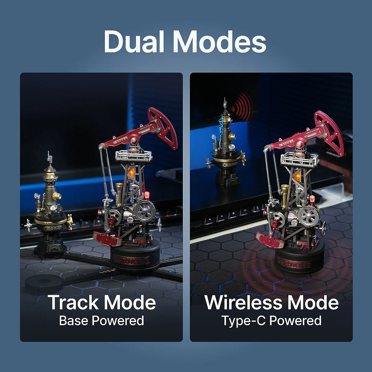 ROKR Navi Lighthouse CGM01 dual mode display with track mode and wireless Type-C powered mode