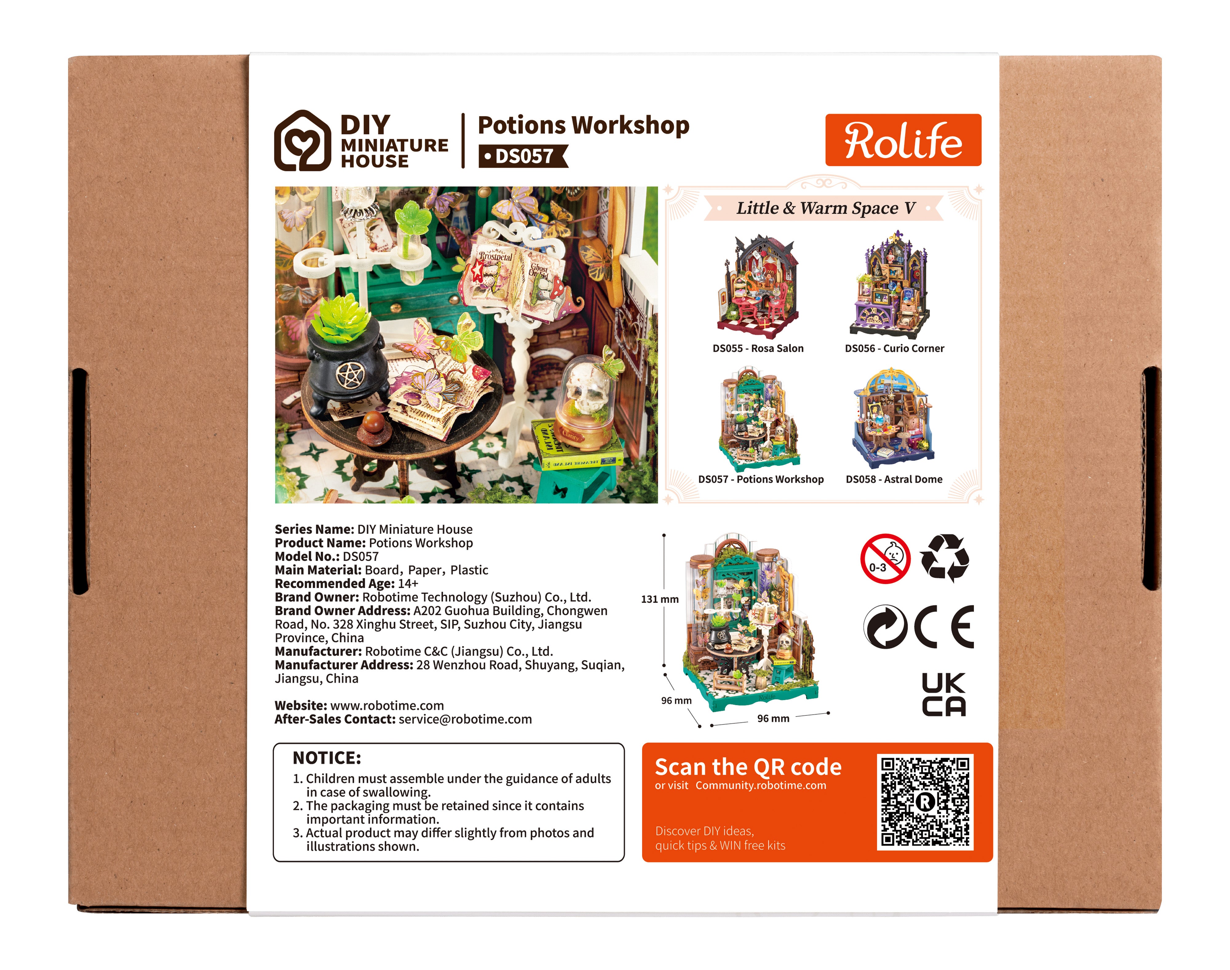 Rolife Rolife Potions Workshop DS057 — back packaging DIY kit
