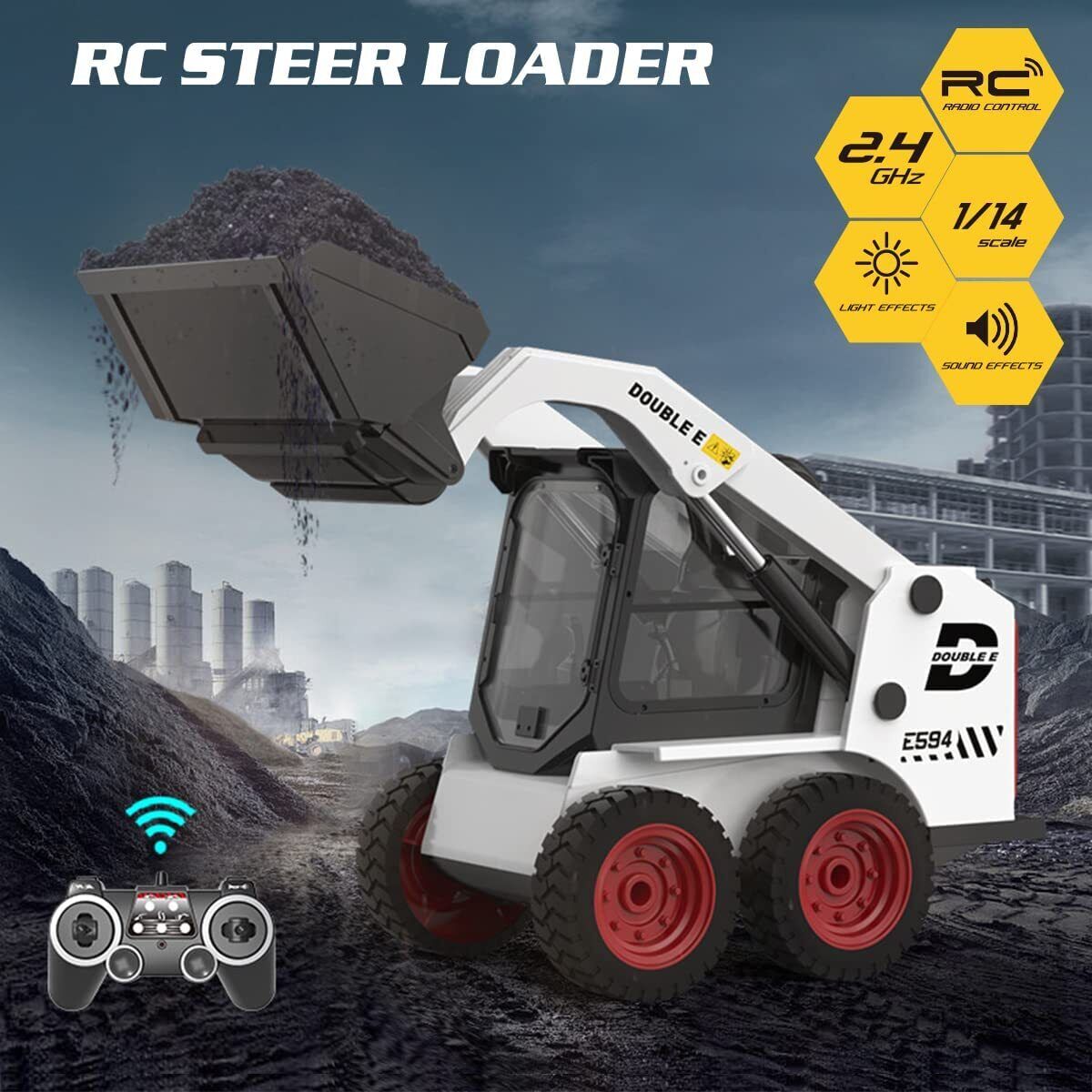 Double E E594-003 2.4GHz RC Hydraulic Skid Steer Loader Toy Gift
