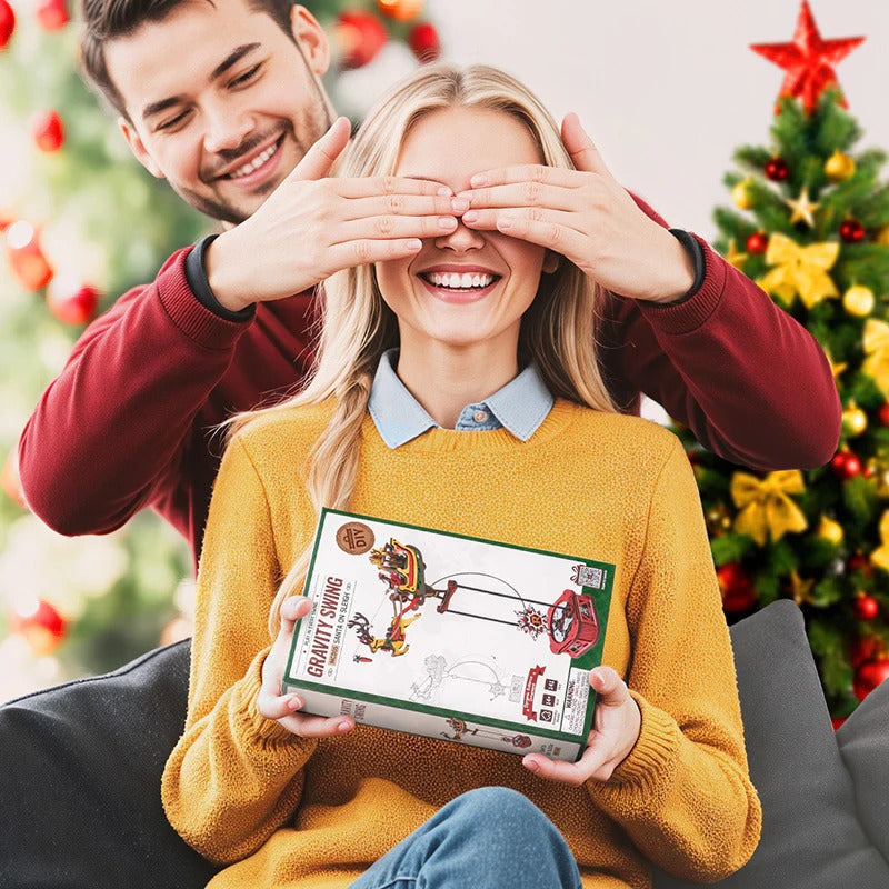 ROKR Santa on Sleigh MCD05 Christmas gift idea with product box and festive setting