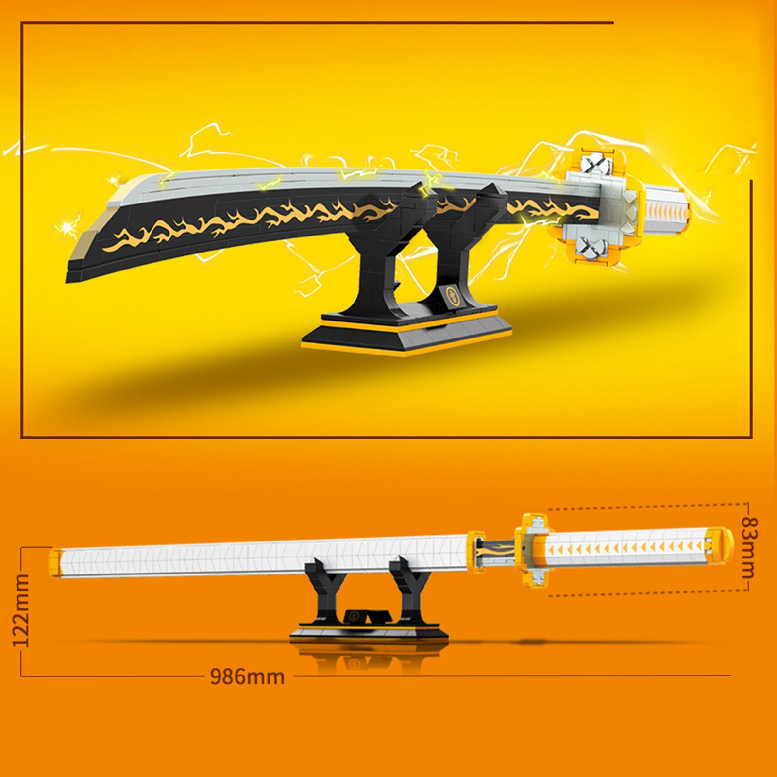 Demon 1506 Slayer Building Block Sword Toy Katana Building Block Model Assembly Swords Toys Weapon Toy Brick For Children