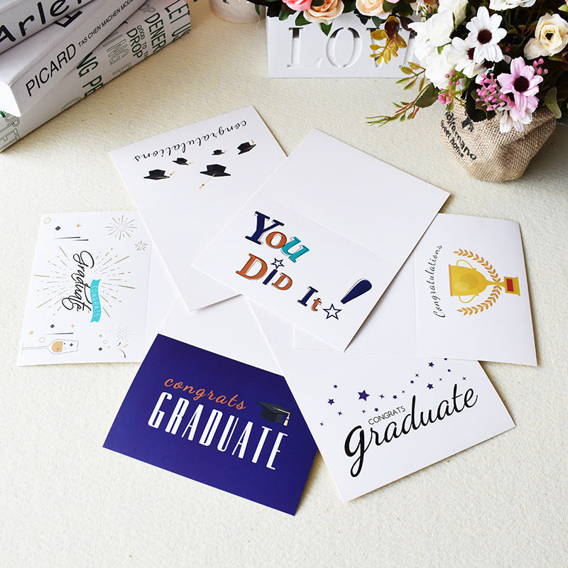 Graduation Note Card Graduate Cards 6 Styles Bulk Mixed Party Card Pack With Envelopes and Stickers 24Pcs & 48Pcs