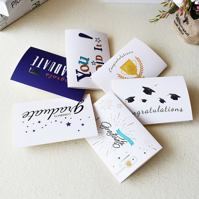 Graduation Note Card Graduate Cards 6 Styles Bulk Mixed Party Card Pack With Envelopes and Stickers 24Pcs & 48Pcs