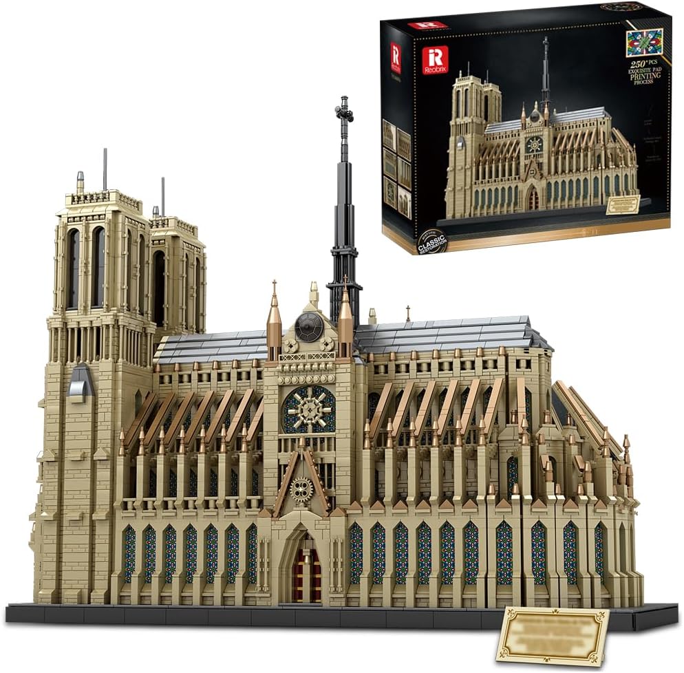 8868PCS World Architecture Building Blocks Giant Notre Dame Cathedral Gothic Architecture Reobrix