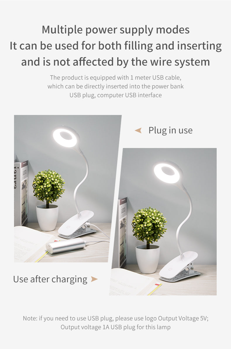 Rotated in 360 Degree Study Reading Light Detachable Desk Learning Lamp Design Removable Led Magnet Lamp