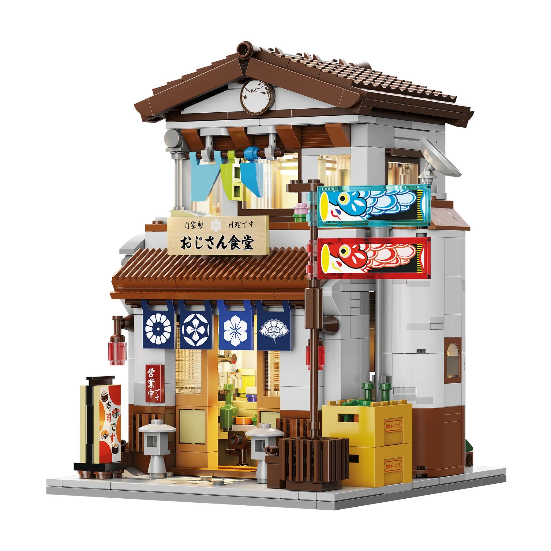 CaDA 861Pics Japanese Style Canteen C66014W Traditional Japanese two-story building Late Night Canteen