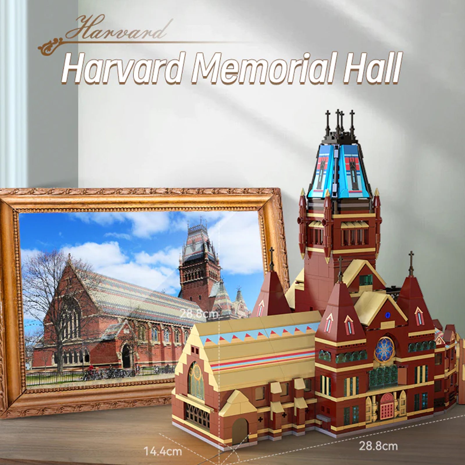 CaDA Harvard Memorial Hall C66017W Harvard University Official License Gift for Children Adult