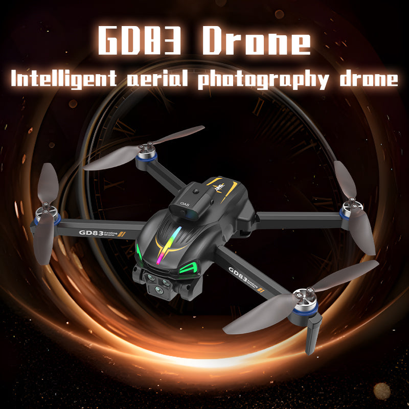 Global Drone GD83 Foldable Drone with 4K Camera | Brushless Motor Quadcopter Under $500, RGB Lights & Compact Design