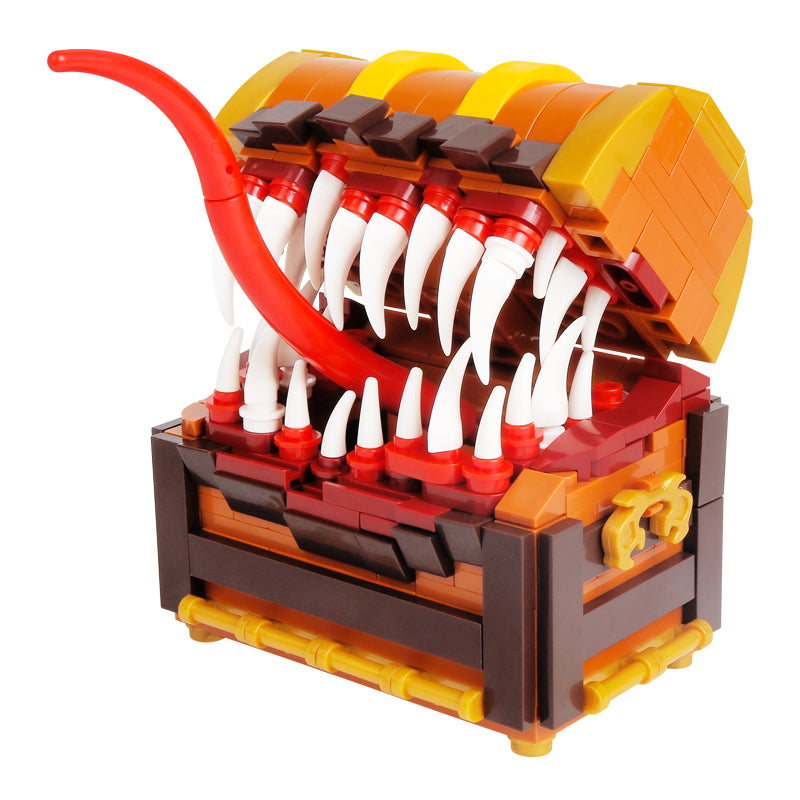 366PCS Mimic Monster Treasure Chest Legendary Collectible Figure Building Block Kit WGC