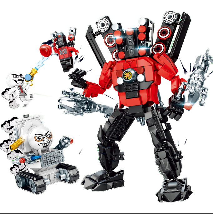 617PCS Toilet Man Vs Monitor Man Game Figures Speakerman Camera Man Dolls Skibidi Doll Building Block Toys MG1395