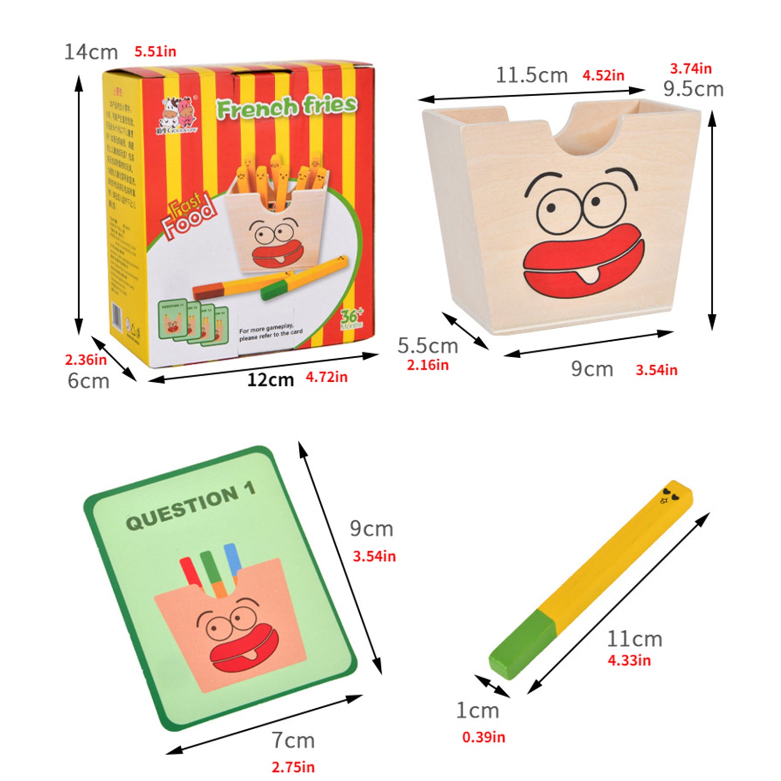 Montessori Wooden Simulation Food Stacking Toys for Toddlers Kids Preschool Educational Shape Matching Toys Fine Motor Skill Toy