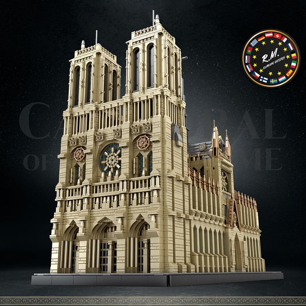 8868PCS World Architecture Building Blocks Giant Notre Dame Cathedral Gothic Architecture Reobrix