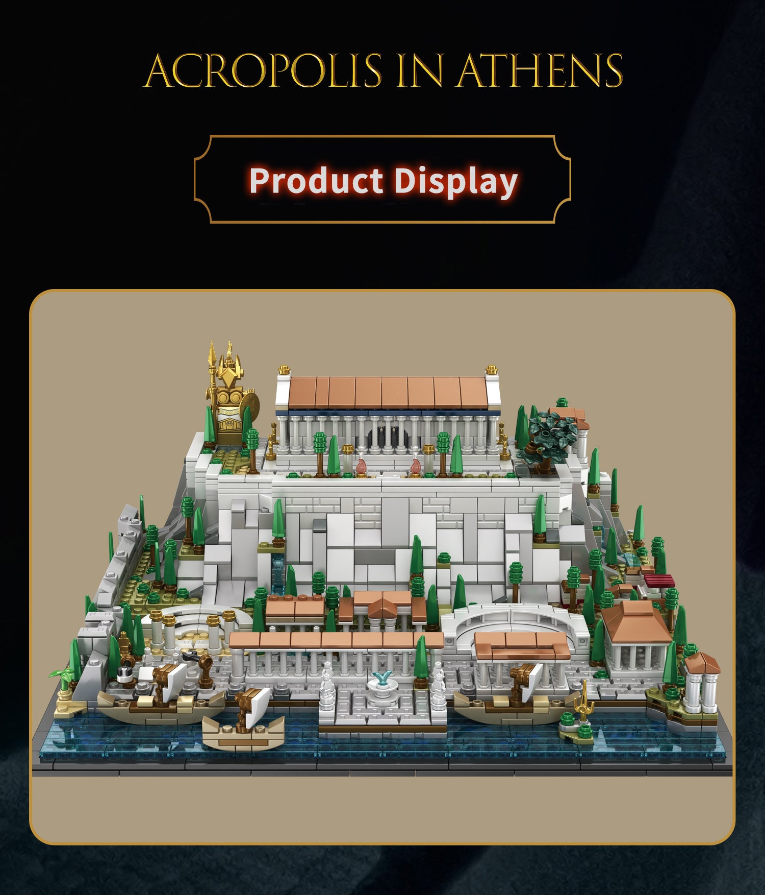 1988PCS The Most Famous Acropolis Model with Athens Temples MOC City B ...