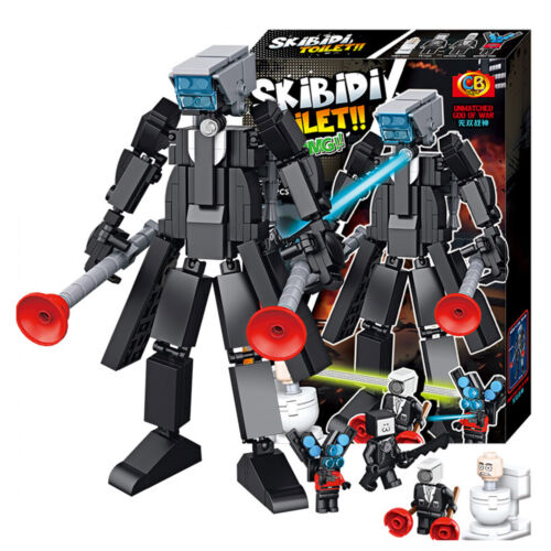 4PACKS 1227PCS Toilet Man Vs Monitor Man Game Figures Speakerman Camera Man Dolls Skibidi Doll Building Block Toys MG1339