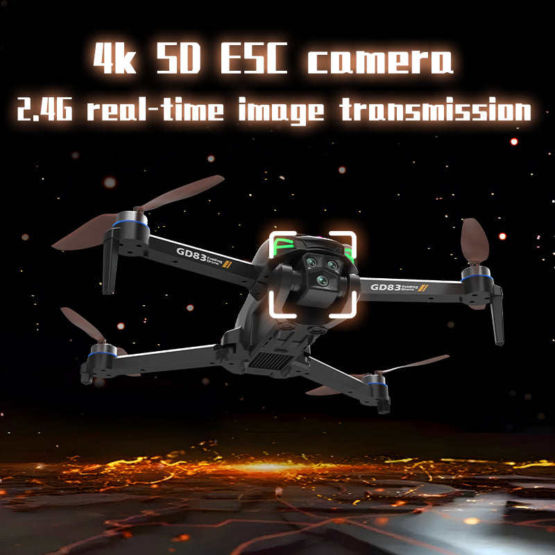 Global Drone GD83 Foldable Drone with 4K Camera | Brushless Motor Quadcopter Under $500, RGB Lights & Compact Design