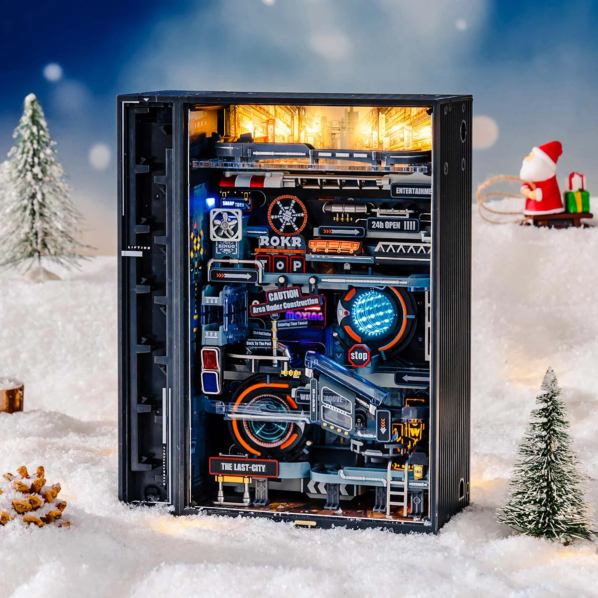 ROKR MR01S "The Last City" Marble Run – 3D Wooden Puzzle with Motorised Lift & LED Lights