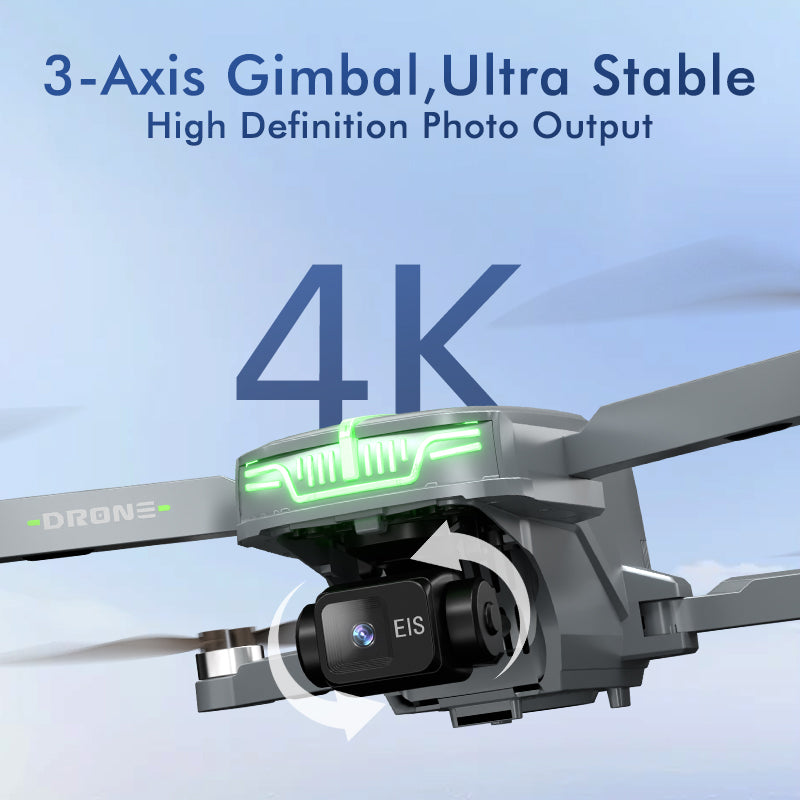 Global Drone GD97 Max 250g with 3-Axis Gimbal & 4K Camera | Lightweight RC Quadcopter vs Helicopter, 2.4G 4CH Remote