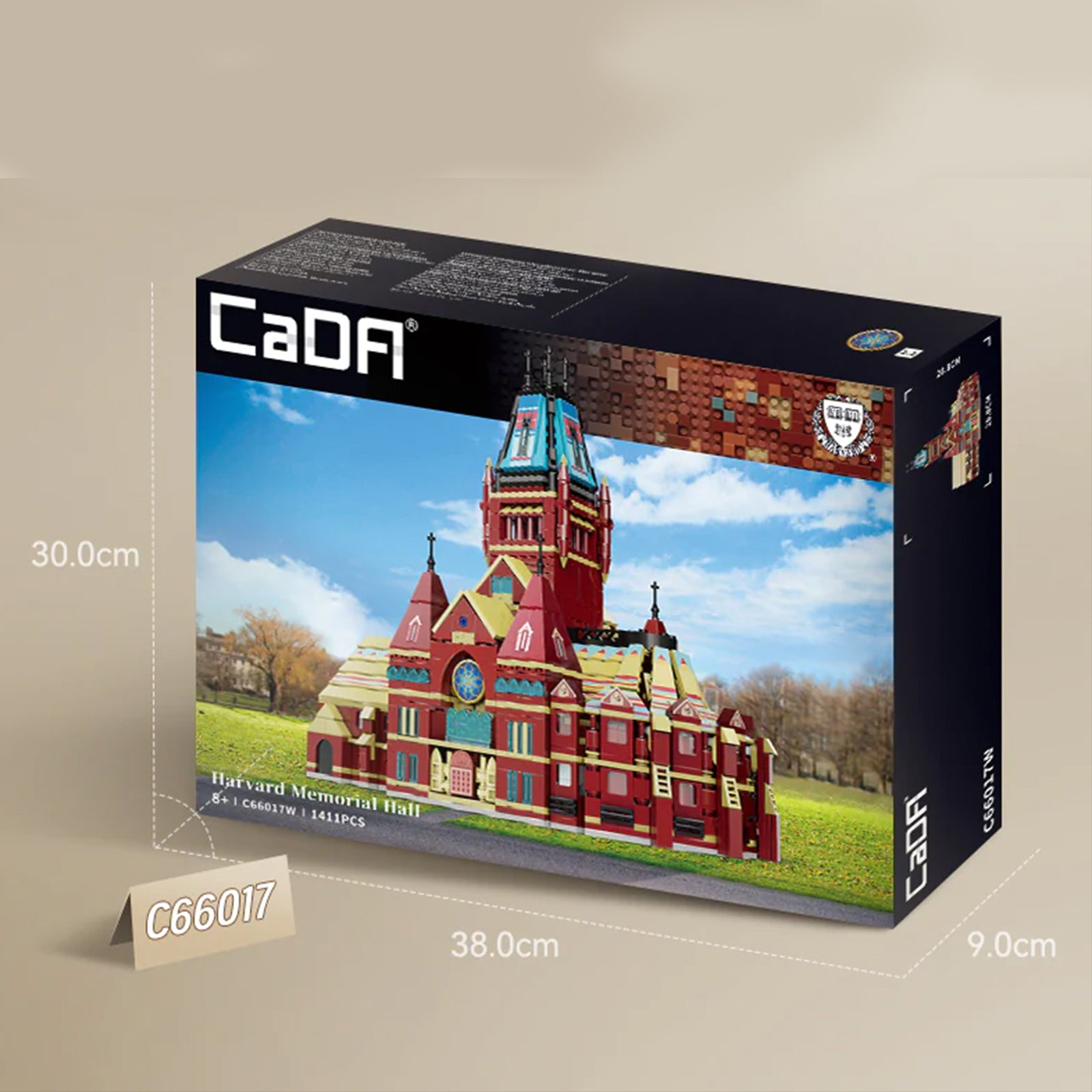 CaDA Harvard Memorial Hall C66017W Harvard University Official License Gift for Children Adult