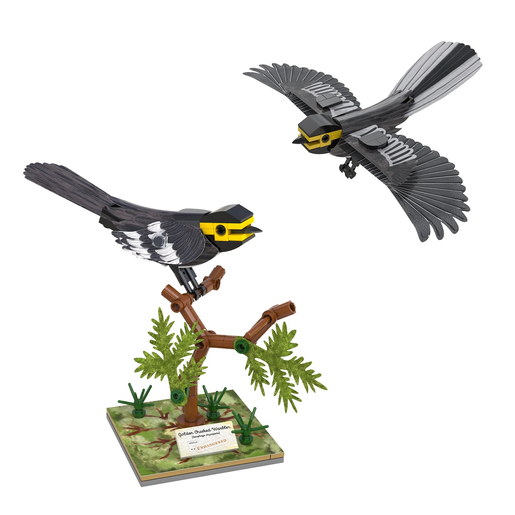 CaDA C71025W 382 Pcs Elements Endangered Birds of North America building blocks Compatible with Lego