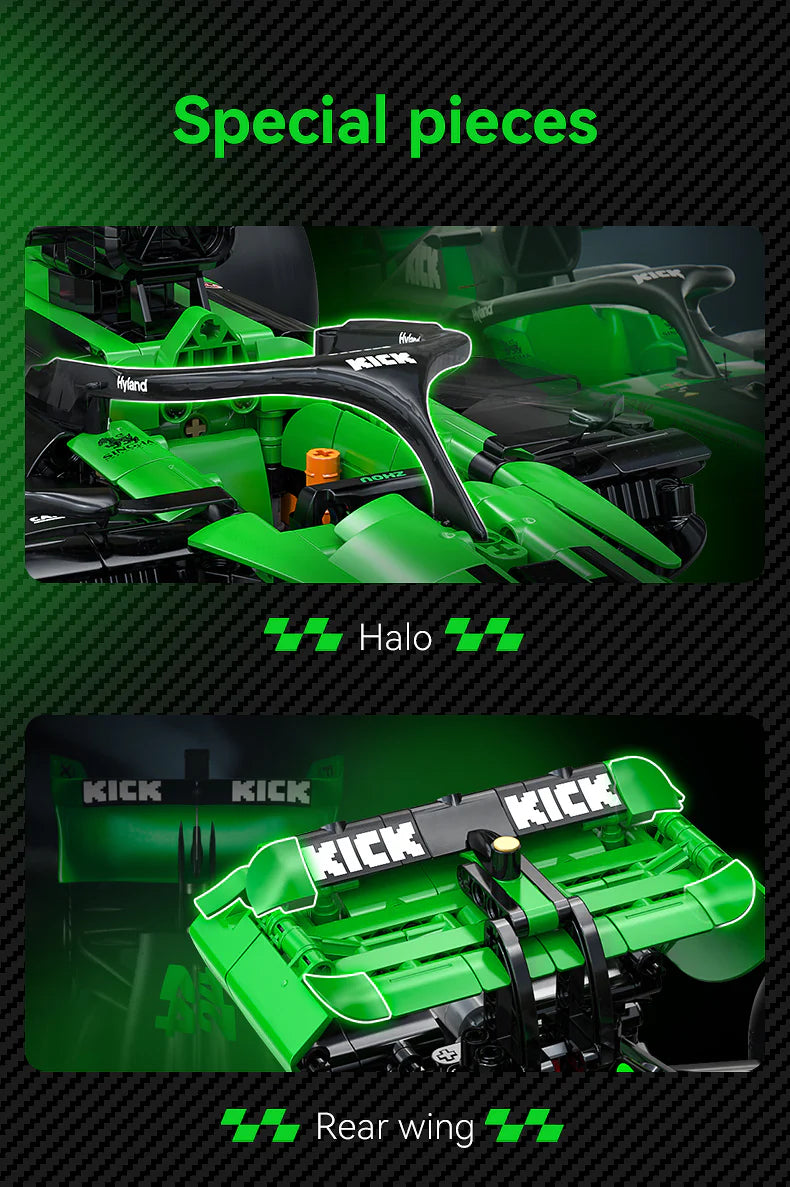 CADA 2553pcs KlCK Sauber F1 Team C44 2024 C64010W for Children Adult