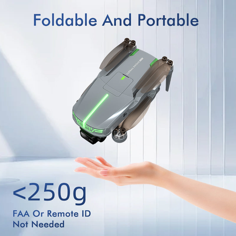 Global Drone GD97 Max 250g with 3-Axis Gimbal & 4K Camera | Lightweight RC Quadcopter vs Helicopter, 2.4G 4CH Remote