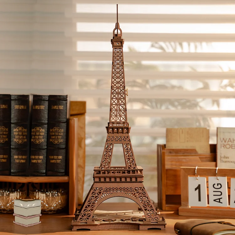Robotime Rolife ROKR Night of the Eiffel Tower 3D Wooden Puzzle TGL01