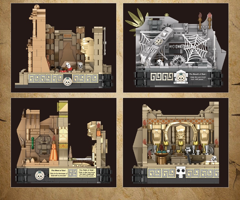 2388PCS Indiana Jones Tomb Adventure Building Blocks Raiders Of The Lost Ark Scenes DIY Model WGC
