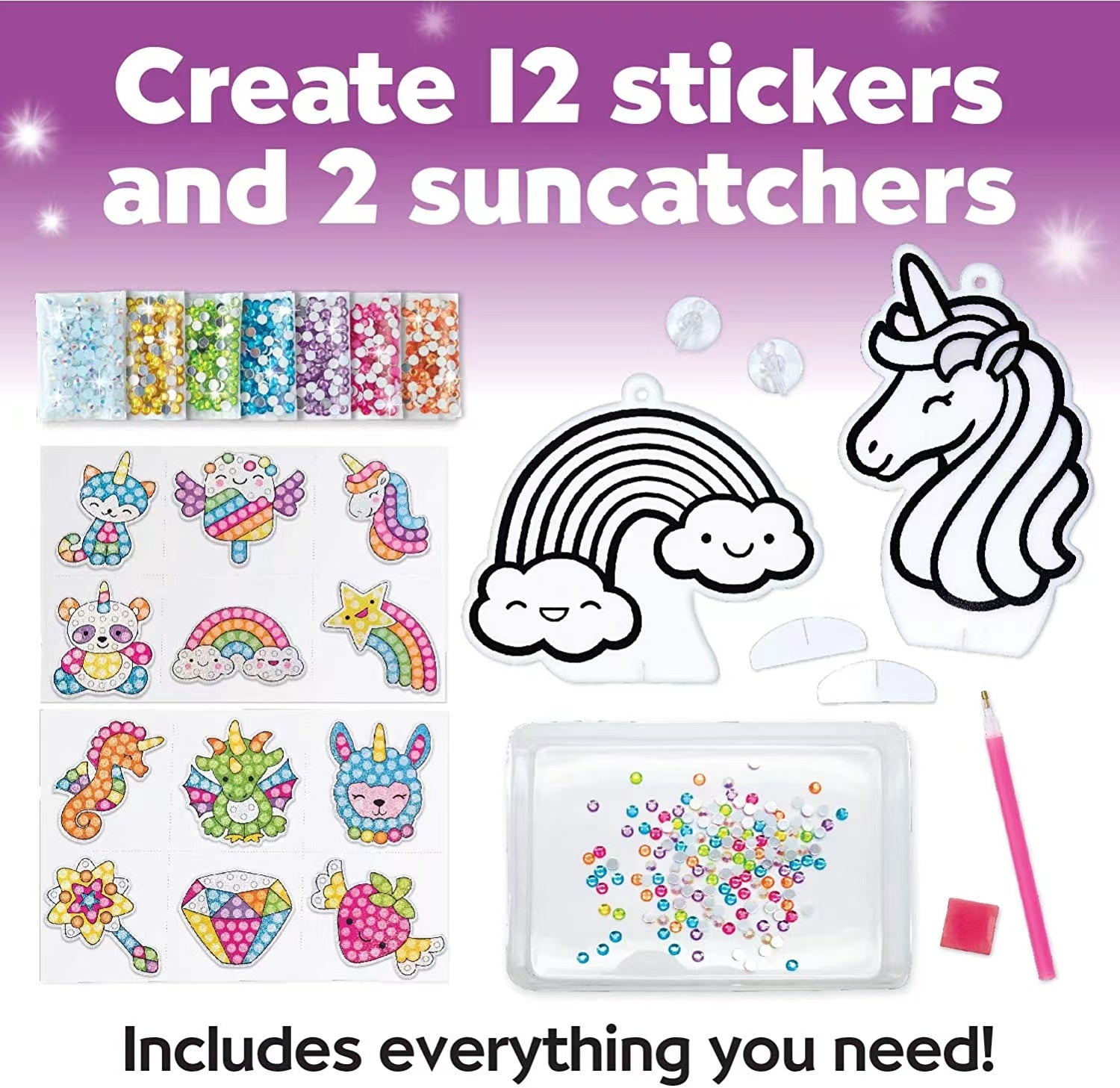 Magical Big Gem Painting DIY Arts and Crafts DIY Diamond Painting Stickers Kits for Kids Diamond Art Sticker Paint with Diamonds