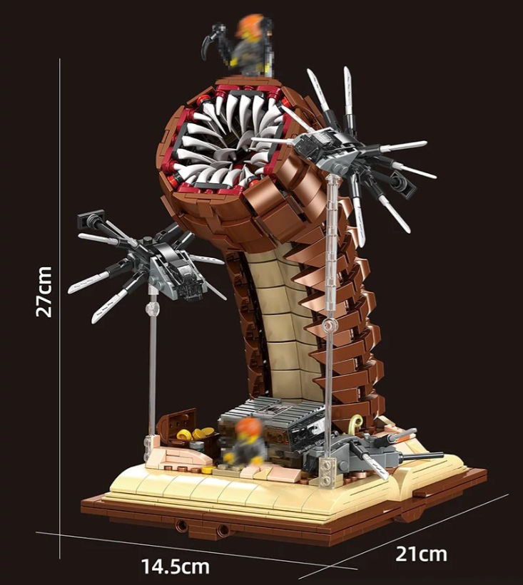 1688Pcs Sandworm Building Blocks Set Suspended Ornithopter Building Blocks Toy Sci-Fi Movie WGC